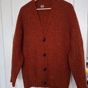 L.L. Bean Women's Rust Cardigan Sweater